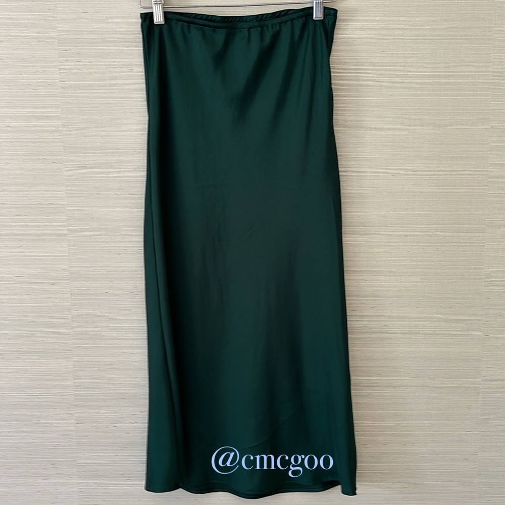 Soeur, Deep Emerald Green Midi Skirt, NWOT